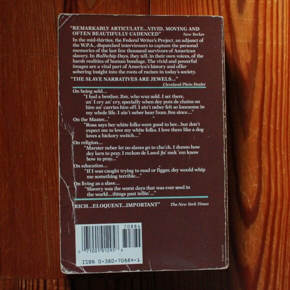 Vintage Avon Books 1990 "Bullwhip Days: The Slaves Remember" Paperback Book - Picture 2 of 8